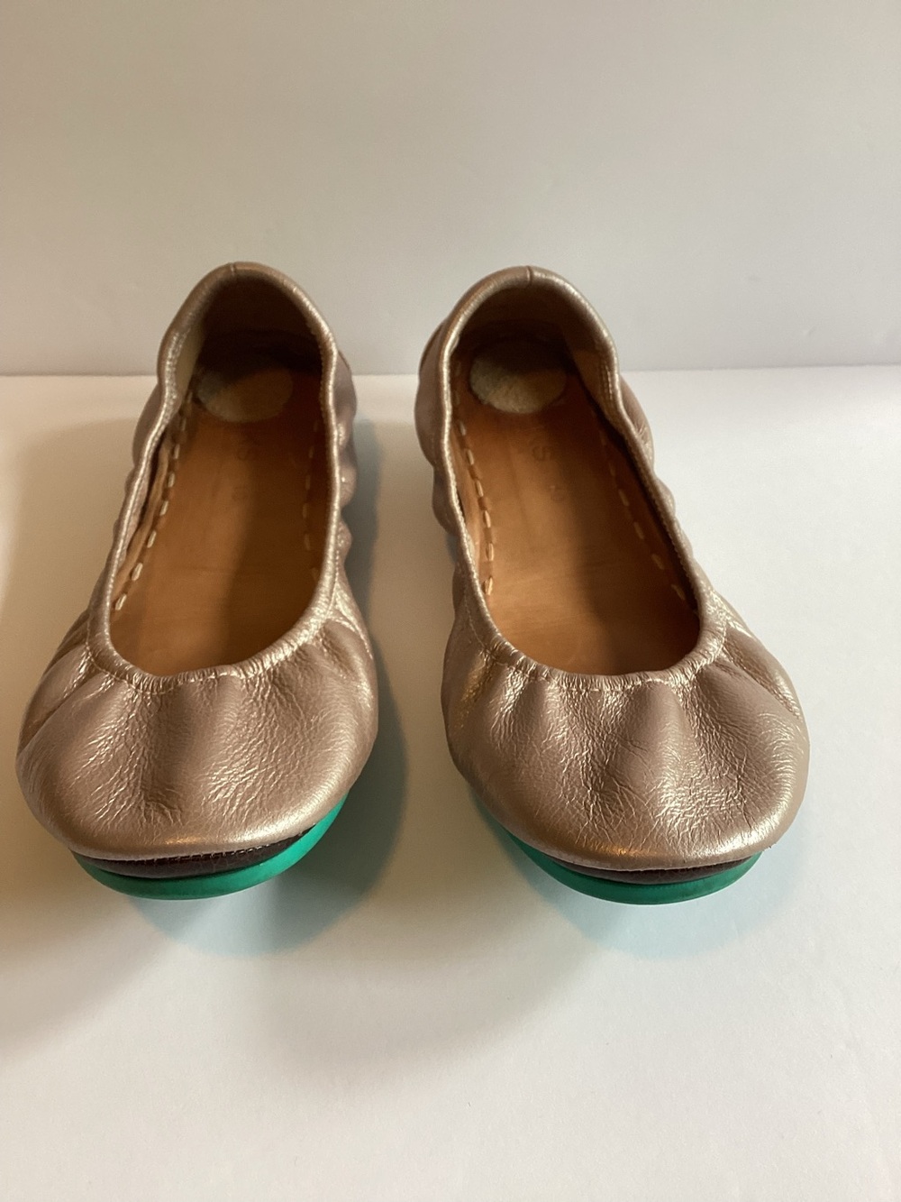 Tieks Rose Gold Glam Leather Ballet Flats Womens Size 10 - Picture 2 of 13